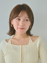 ガーデンヨコハマ(GARDEN YOKOHAMA)&nbsp;ミニボブ　切りっぱなし　ワンレン　ミルクティーベージュ外ハネ