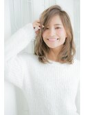 ミディアム～ふんわりバング～ベージュ☆彡