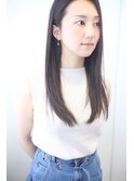 サラサラ×艶ストレートダークカラー毛先までまとまる