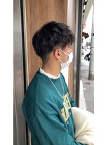 アヴァンス 天王寺店(AVANCE.)&nbsp;王道マッシュ×スパイラルパーマ×ブルーブラック