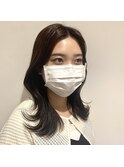 韓国風くびれミディアム♪黒髪