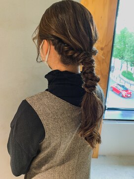 ネイビー(nvy) ナチュラル編みおろし