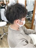 MEN'S HAIR  センターパート　ツイストスパイラル　コンマヘア