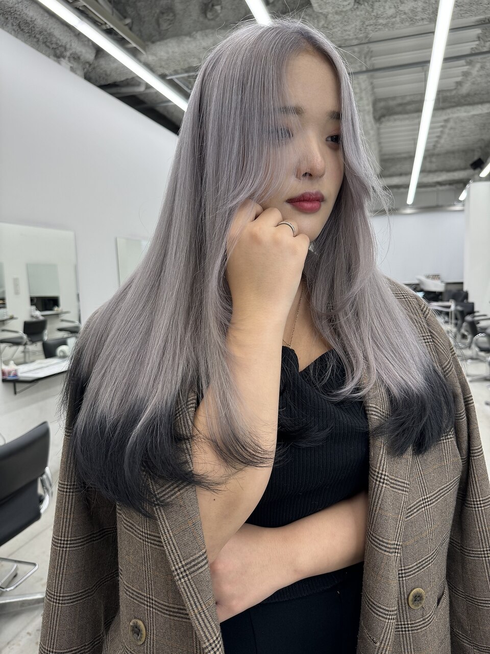 GYPPHY  モアナサイト0.5ct バングル　シルバーカラー GYPPHY モアナサイト0.5ct バングル シルバーカラー GYPPHY - SILVER