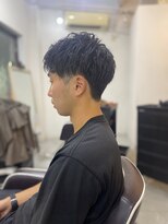 ソイクフ(SOY KUFU)&nbsp;MEN’S HAIR マッシュパーマアッシュブラックカルマパーマ