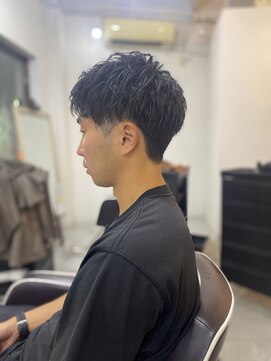 ソイクフ(SOY KUFU) MEN’S HAIR マッシュパーマアッシュブラックカルマパーマ