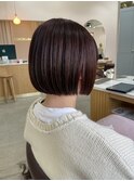 ナチュラルボブ×ピンクブラウン