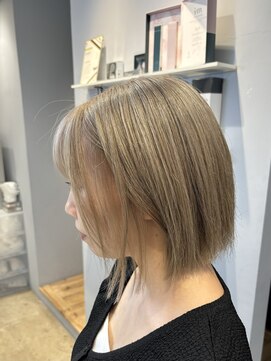 ベルベットヘア 千早店(Velvet hair) milktea beige【Shion】