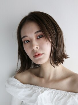 ベルタ バイ アルテフィーチェ(belta by artefice) 切りっぱなし外ハネボブ×ホリスティック縮毛矯正