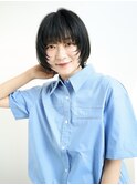 ショート/小顔/ニュアンスパーマ/黒髪/ネビージュ[原宿]