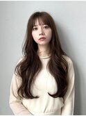 前髪ありなし×韓国風ロング×美シルエット×くびれレイヤー