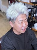 【メンズハイトーン】ホワイトシルバー×ブリーチ３回