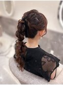 編みおろしポニー【クランソア】ヘアメ/ヘアセット