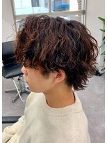 ジーニー 新百合ヶ丘(Genie) ダークアッシュニュアンスパーマ韓国マッシュベリーショート