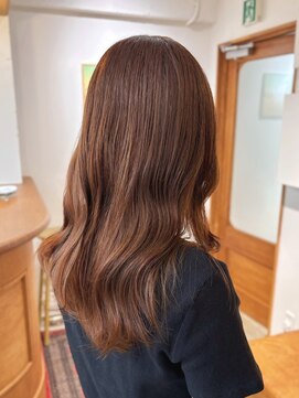 エニエンメイクス 立川(ENIEN MAKE'S) オレンジブラウン、艶髪、大人カラー