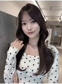 韓国レイヤーウェーブヘア顔周り髪質改善銀座