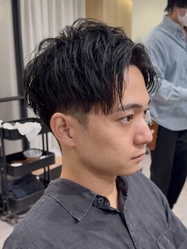 ノラ ギンザ(NORA GINZA) メンズショートビジネスショート短髪セットニュアンスパーマ