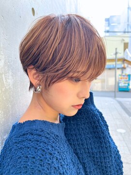 ワンバイジエクト 梅田 【似合わせ白髪ぼかし】細めハイライト/ココアグレージュ/ボブ