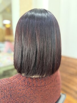 アークスヘアー 20代30代シースルーバングラベンダーベージュインナーカラー