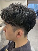 MEN'S HAIR/ブルーブラック/フェザーパーマ/錦糸町