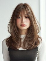 ダル 渋谷/表参道(DAL.)&nbsp;くびれミディアム/ハッシュカット/ダークアッシュ/ブラウン