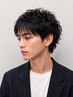 （メンズ限定)カット＋<前髪>の縮毛矯正+エミーム3Tr/10500もみあげ＋1000円