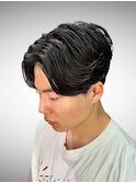 大分20代30代センターパートフェザーパーマ