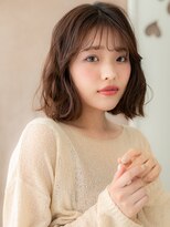 カバーヘアアンドスパ ブリス 浦和(COVER HAIR&SPA bliss) グレージュブラウンブリーチなしゆるふわボブパーマ20代30代X