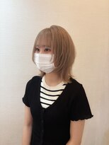 リアン 熊谷本店(Rien) ミルクティーベージュ×レイヤーウルフ!