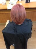コーラルピンク×フェミニンボブ【八王子】【日野】【府中】