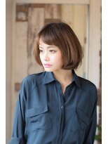 インデックスヘアー 亀戸店 大人可愛いエアリーナチュラルボブひし形小顔