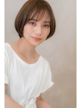 カバーヘア イヴ 戸頭店(COVER HAIR EVE) 暖色系カラーひし形マッシュショートグラボブZ戸頭20代30代40代