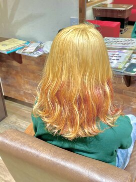 美容室ふくろう 抜きっぱなしハイライト