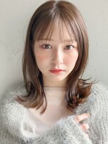 ショコラアッシュふんわりカールボブウルフくせ毛風カール