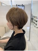 透明感オークルベージュ×くびれショート