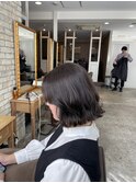 前髪/グレーベージュ/ブラウン/ボブ/オリーブベージュラベンダー