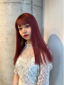 ラヴィズム(LUVISM) 10代20代30代ピンクベージュダブルカラーブリーチ新潟万代