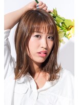 ヘアサロン ナノ(hair salon nano)&nbsp;顔まわりだけ動きのあるミディアムボブ♪