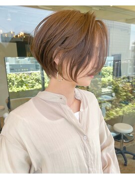 バンプ ギンザ(BUMP GINZA) 30代、40代/丸みくびれショートボブ×白髪染めハイライト/大宮