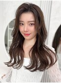 後れ毛が可愛い顔周りレイヤー/ナチュラルアッシュ/顔周り