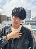 メンズマッシュ刈り上げ波巻きツイストスパイラルパーマ北千住