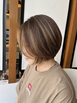 サラビューティーサイト 志免店(SARA Beauty Sight) 【琉希也style】ショートボブ／ハイライト