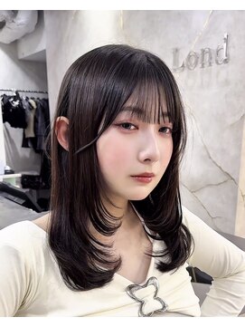 ロンドアヴァントゥス 池袋(Lond aventus) 韓国レイヤー/韓国風/ボブ/髪質改善/黒髪/ブリーチなし〔池袋〕