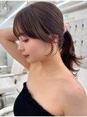 05顔まわりカット/レイヤーロング/韓国ヘア/小顔カット