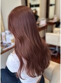 大人可愛いピンクブラウン オンニヘア