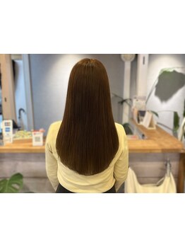 ダメージレス縮毛矯正で理想のナチュラルストレートに♪縮毛矯正×髪質改善トリートメントで柔らかな艶髪へ