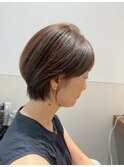 ハッシュカット/グレージュ/デザインカラー/人形町