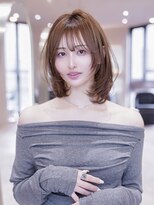 ハバナ 新宿(HAVANA)&nbsp;ミディアムワンホンレイヤーボブ/ラテグレージュ/顔周りカット