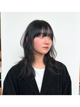 ブランニュー オーバー 難波店(Brandnew over) ミディアムウルフ マレットデザイン ハッシュウルフ
