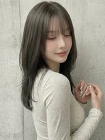 カバーヘア ブリス 川口(COVER HAIR bliss)&nbsp;黒髪ダークアッシュくびれレイヤーヨシンモリA13川口20代30代